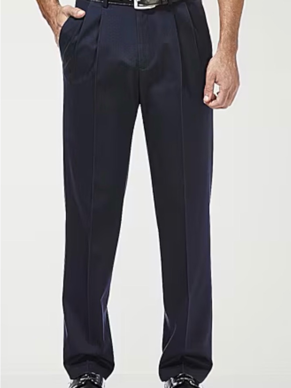 Haggar Men’s Navy Pleated Dress Pants 36Wx30L ‘NWT’